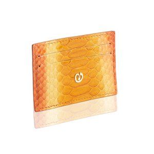 NEW NADA SAWAYA - Orange Python Card Case